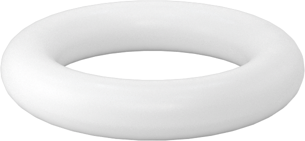 Yumuşak Viton® Floroelastomer O-Ring, FDA Uyumlu, 1/8 Kesirli Genişlik, Dash No. 206