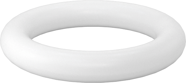 Yumuşak Viton® Floroelastomer O-Ring, FDA Uyumlu, 1/8 Kesirli Genişlik, Dash Numara 208