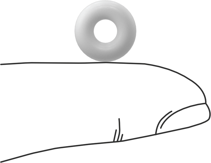 Yumuşak Viton® Floroelastomer O-Ring, FDA Uyumlu, 1/8 Kesirli Genişlik, Dash No. 201
