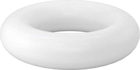 Yumuşak Viton® Floroelastomer O-Ring, FDA Uyumlu, 1/8 Kesirli Genişlik, Dash No. 203