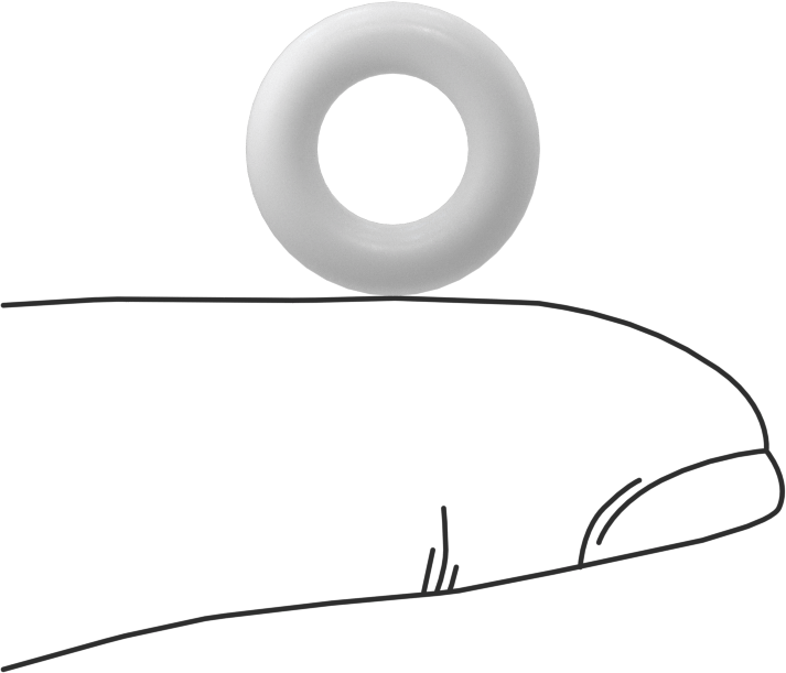 Yumuşak Viton® Floroelastomer O-Ring, FDA Uyumlu, 1/8 Kesirli Genişlik, Dash No. 203