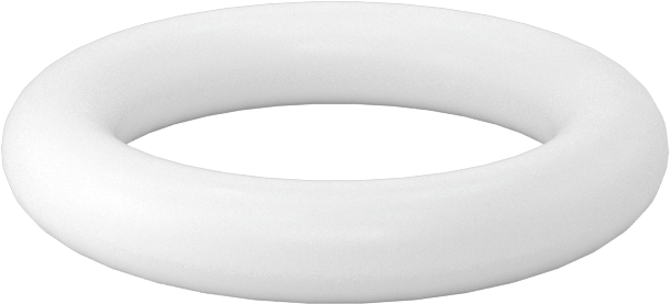 Yumuşak Viton® Floroelastomer O-Ring, FDA Uyumlu, 1/8 Kesirli Genişlik, Dash No. 207