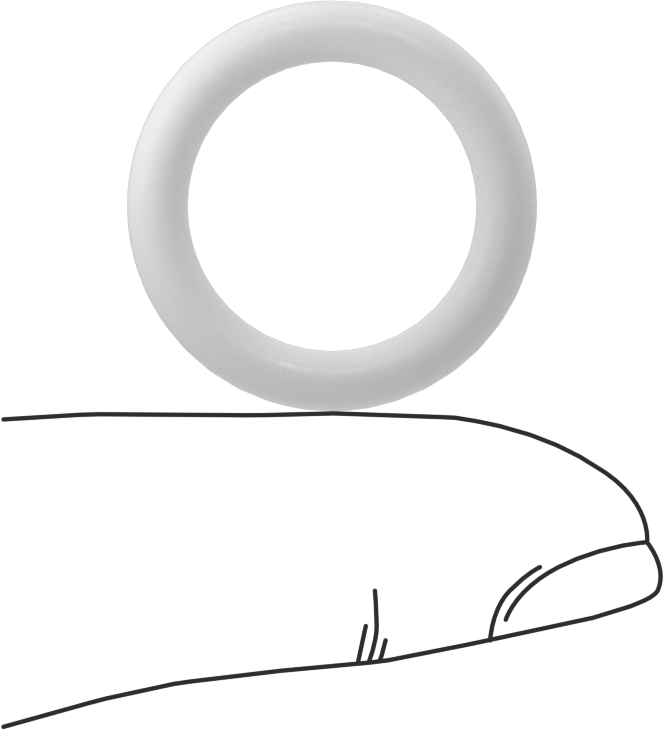 Yumuşak Viton® Floroelastomer O-Ring, FDA Uyumlu, 1/8 Kesirli Genişlik, Dash No. 209