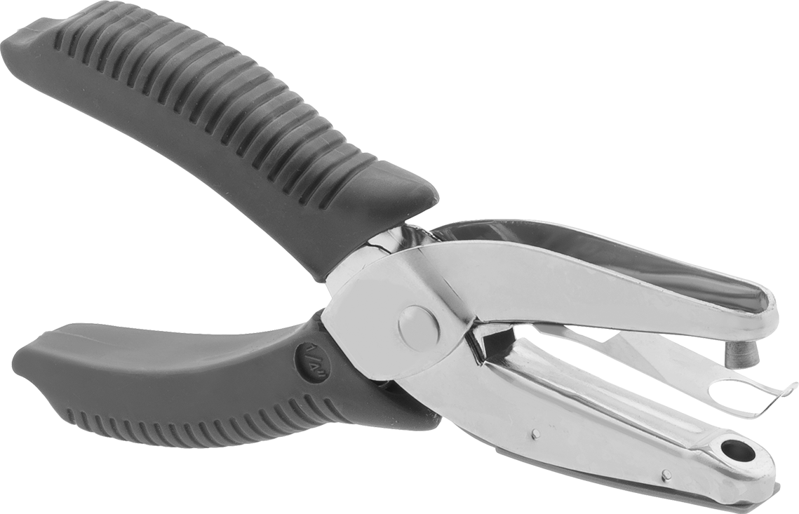 Handheld Paper Hole Punch, with Cushion Grip