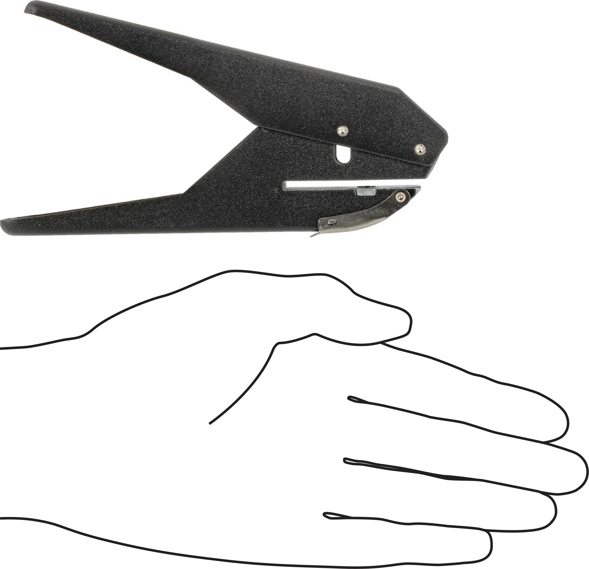 Handheld Paper Hole Punch, for 1/4" Hole Diameter
