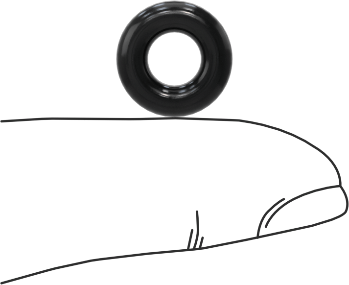 Kimyasallara Dayanıklı Viton® Floroelastomer O-Ring, Süper Esnek, 1/8 Kesirli Genişlik, Dash No. 202