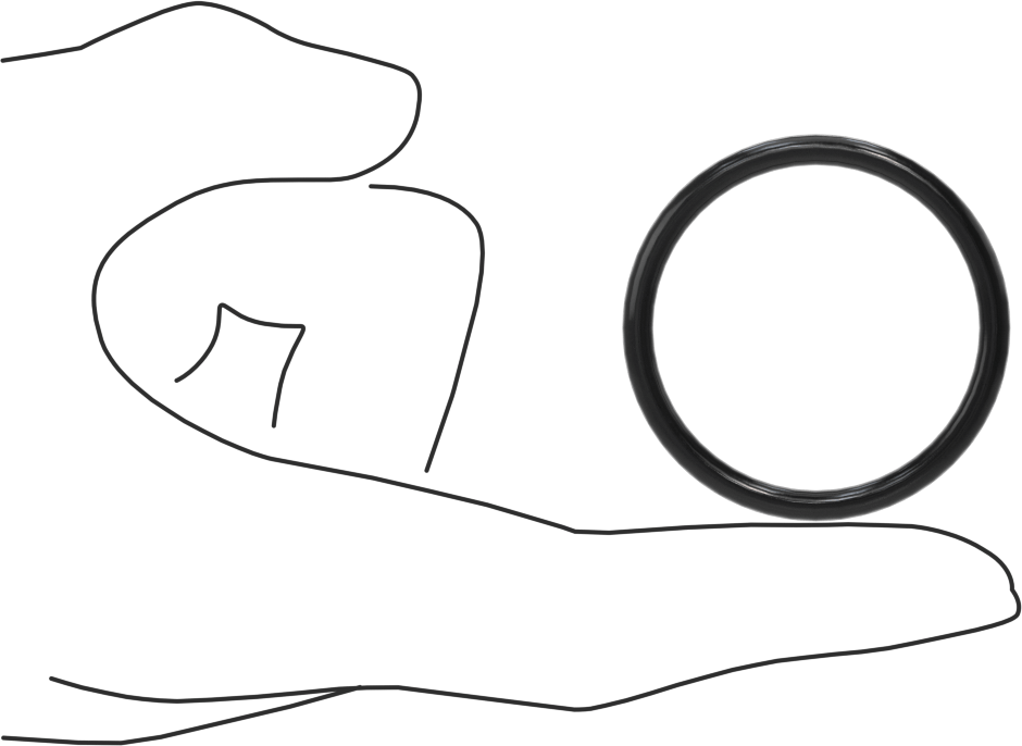 Kimyasallara Dayanıklı Viton® Floroelastomer O-Ring, Süper Esnek, 1/8 Kesirli Genişlik, Dash No. 222