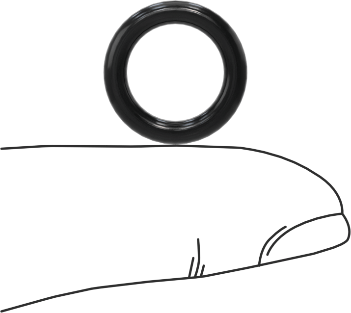 Kimyasallara Dayanıklı Viton® Floroelastomer O-Ring, Süper Esnek, 3/32 Kesirli Genişlik, Dash No. 111