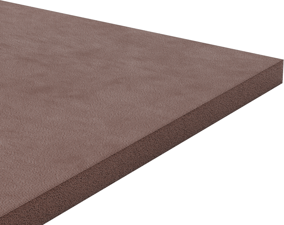 Süper Dayanıklı Yüksek Sıcaklık Silikon Köpük, 12“ Genişlik x 12” Uzunluk, 1/2" Kalınlık, Arka Yüzü Yapışkanlı