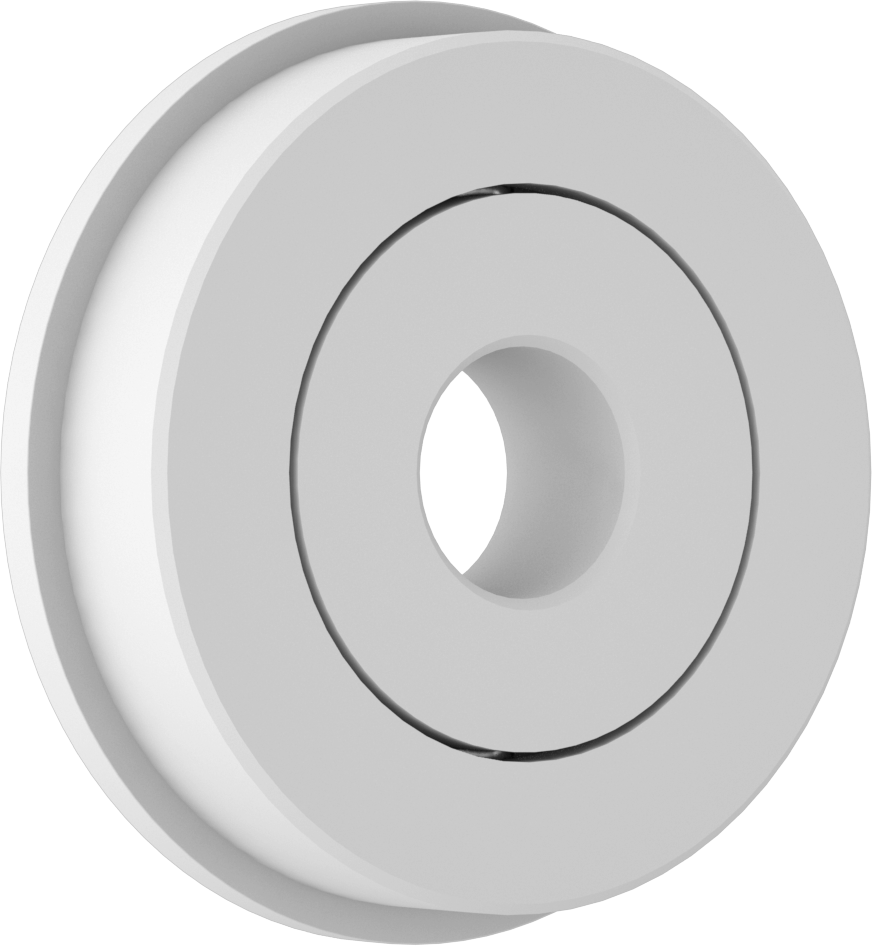 Kuru Çalışan Plastik Flanşlı Bilyalı Rulman, Ekranlı, Anma Numarası 6000, 35 mm Muhafaza İç Çapı için