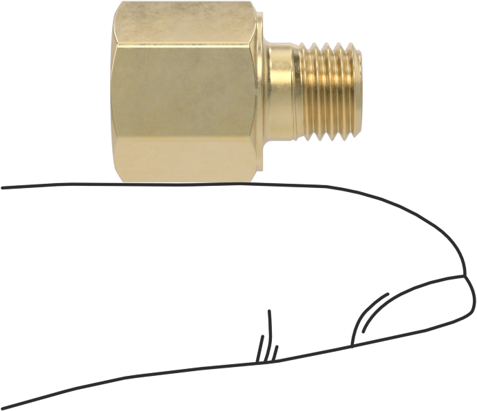 Gres Bağlantı Elemanı, M8X1 mm Erkek x NPT 1/8 Dişi