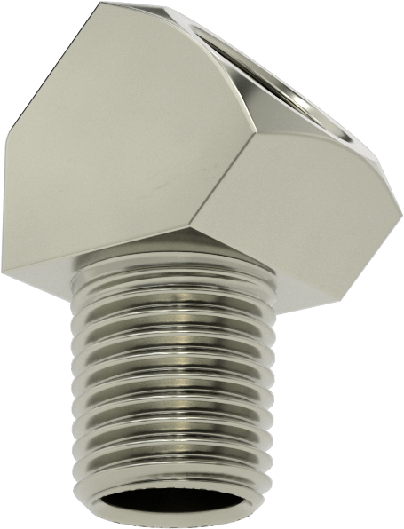 Gres Bağlantı Elemanı, 45 Derece, 1/4 Erkek x 1/4 Dişi NPT