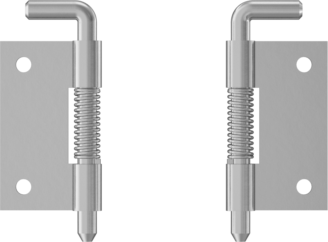 Çekerek Açılan Hızlı Bağlantı Kesme Menteşesi, Delikli, Çinko Kaplı Çelik, 1-3/8“ x 3/4” Kapı Kanadı