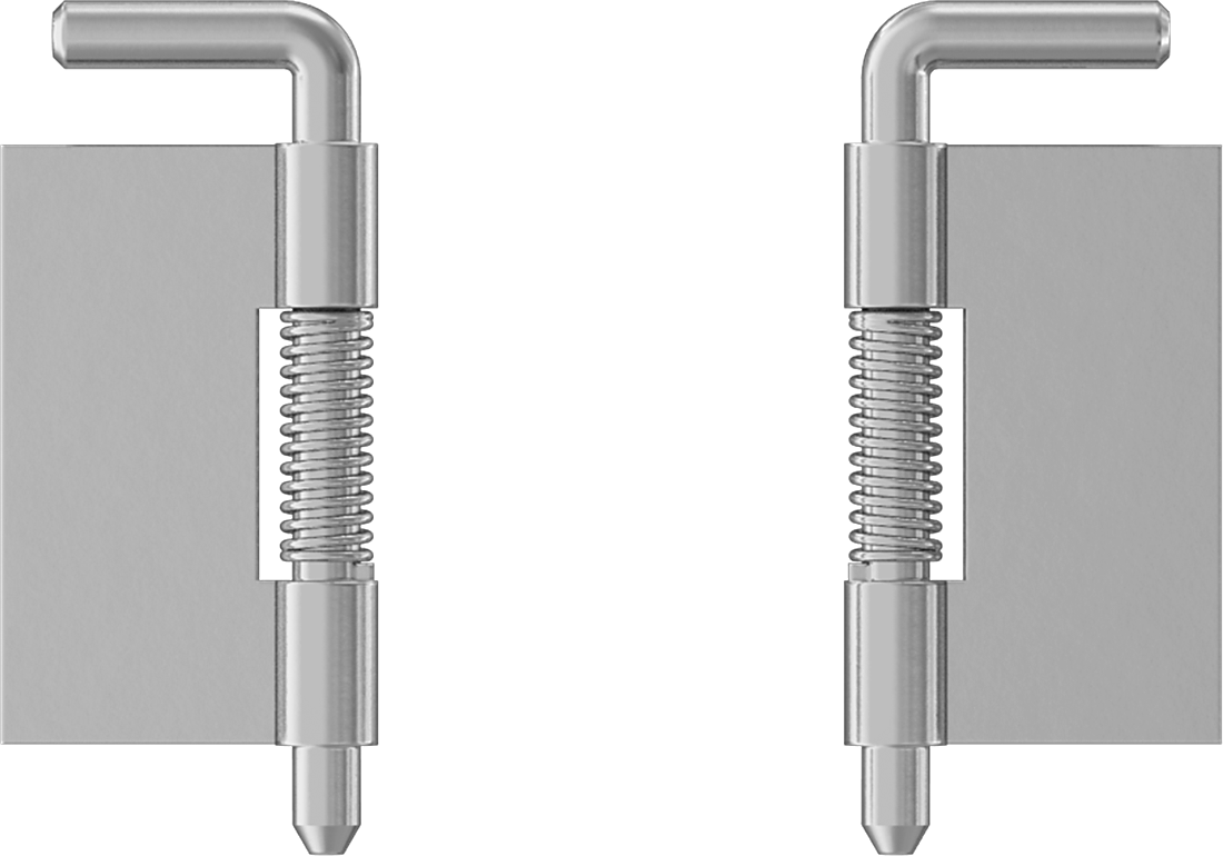 Çekerek Açılan Hızlı Bağlantı Kesme Menteşesi, Delik Olmadan, Çinko Kaplı Çelik, 1-3/8“ x 3/4” Kapı Kanadı