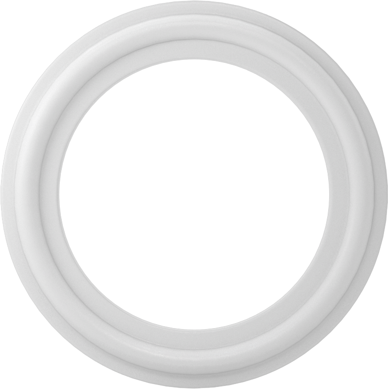 Hızlı Kelepçeli Boru Bağlantı Elemanları için Conta, Temiz Oda PTFE, 1-1/2" Boru Dış Çapı için