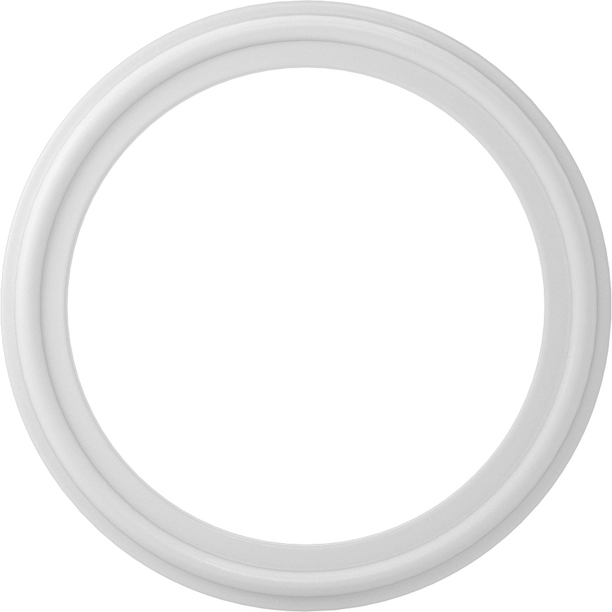 Hızlı Kelepçeli Boru Bağlantı Elemanları için Conta, Temiz Oda PTFE, 2-1/2" Boru Dış Çapı için