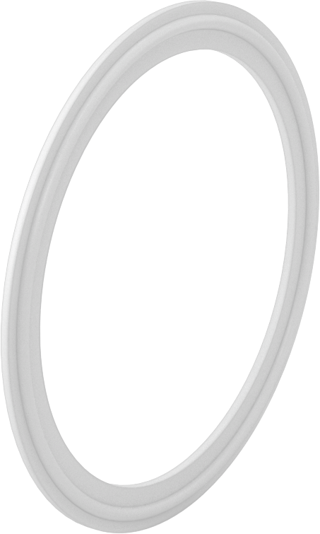 Hızlı Kelepçeli Boru Bağlantı Elemanları için Conta, Temiz Oda PTFE, 4" Boru Dış Çapı için