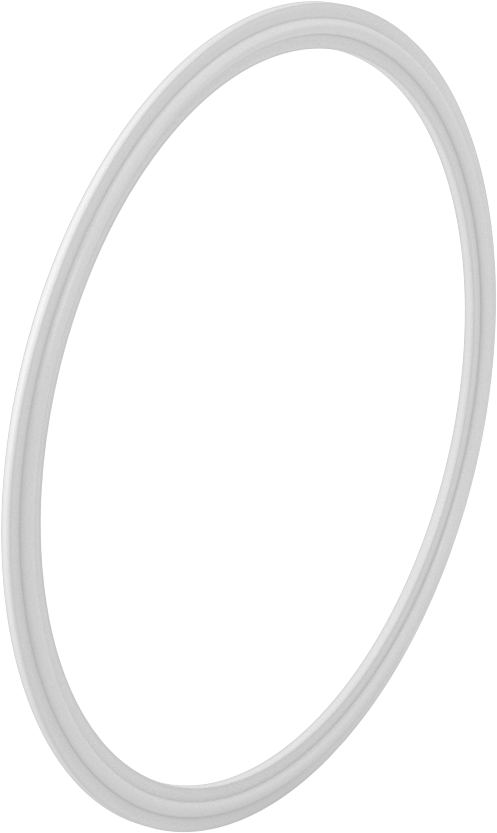 Hızlı Kelepçeli Boru Bağlantı Elemanları için Conta, Temiz Oda PTFE, 6" Boru Dış Çapı için