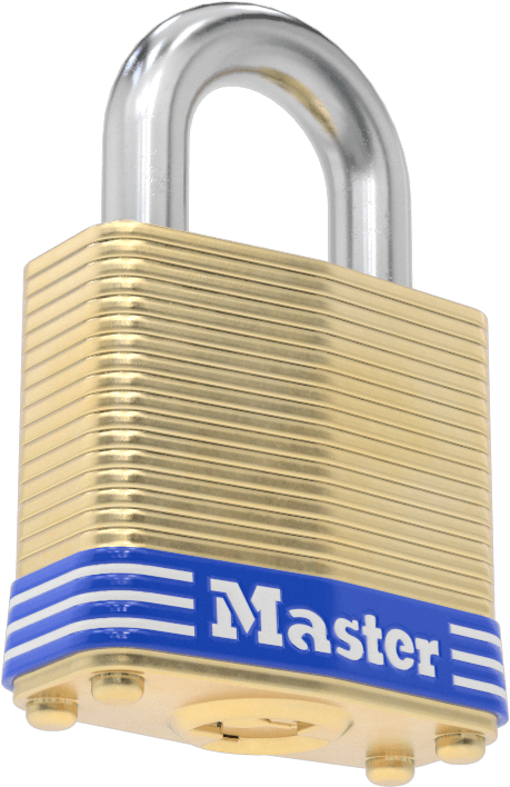 Lamine Pirinç Gövdeli Hava Koşullarına Dayanıklı Asma Kilit, Master Lock 4, 3/4" Dikey Kelepçe Boşluğu ile