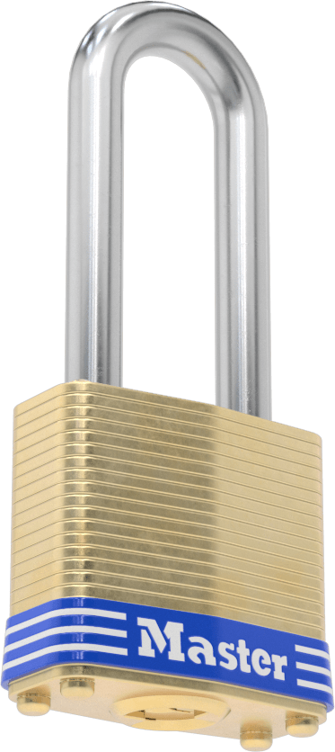 Lamine Pirinç Gövdeli Hava Koşullarına Dayanıklı Asma Kilit, Ekstra Boşluklu, Master Lock 4, 2 inç Dikey Boşluk