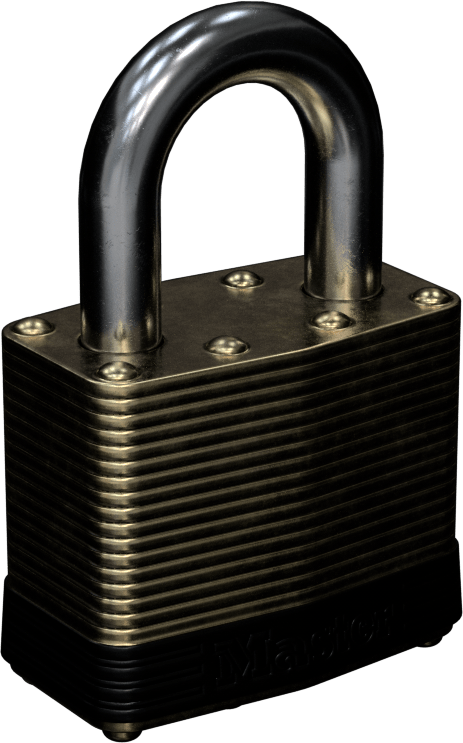 Lamine Pirinç Gövdeli Hava Koşullarına Dayanıklı Asma Kilit, Master Lock 2, 2007 numaralı anahtarla aynı anahtarla açılır