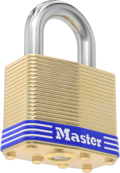Lamine Pirinç Gövdeli Hava Koşullarına Dayanıklı Asma Kilit, Master Lock 2, 2126 numaralı anahtarla aynı anahtarlı