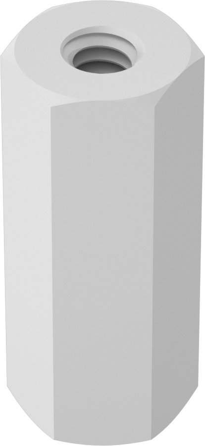 Naylon 6/6 Plastik Kaplin Somunu, 2-56 Diş Boyutu