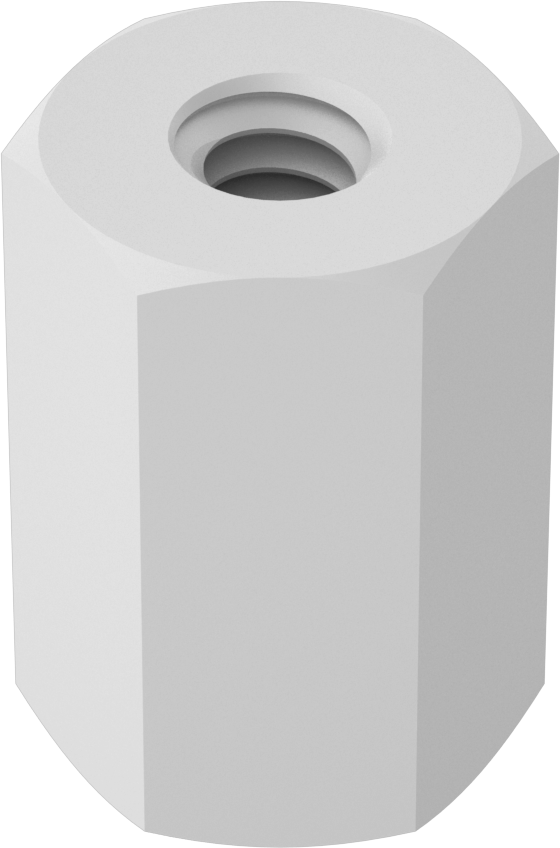 Naylon 6/6 Plastik Kaplin Somunu, 4-40 Diş Boyutu