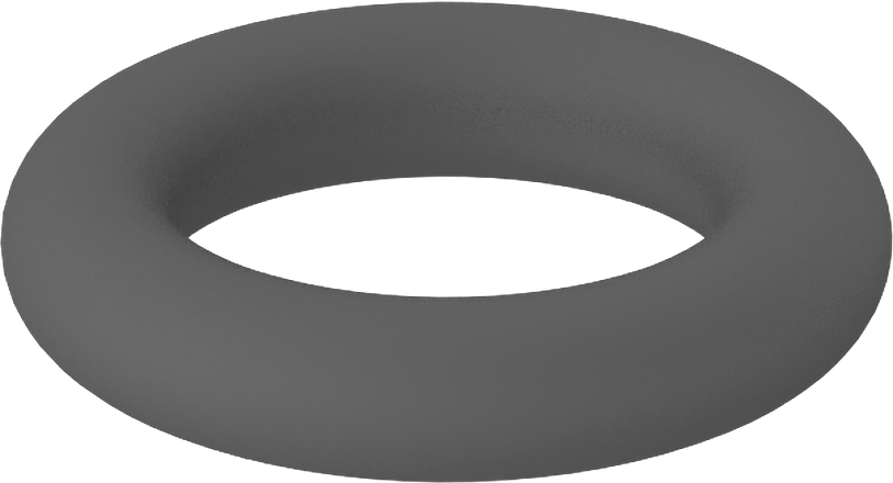 Metal Dedektörü Sınıfı Floroelastomer O-Ring, Kimyasal Dayanıklı, 1/16 Kesirli Genişlik, Dash Numarası 009