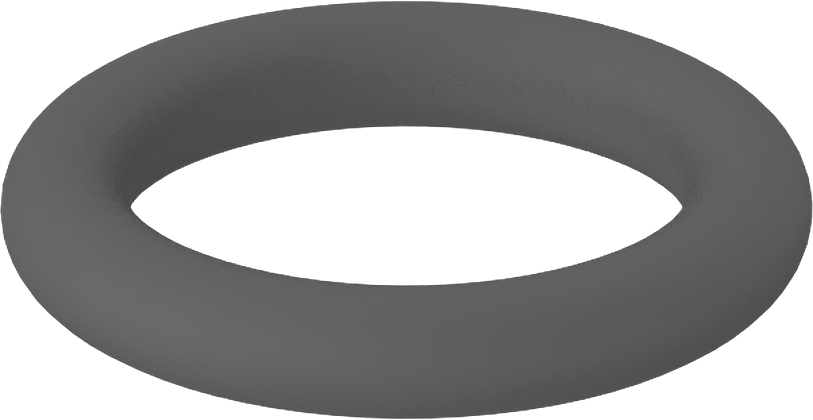Metal Dedektörü Sınıfı Floroelastomer O-Ring, Kimyasal Dayanıklı, 1/16 Kesirli Genişlik, Dash Numarası 011