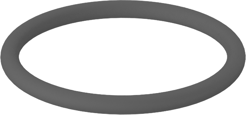 Metal Dedektörü Sınıfı Floroelastomer O-Ring, Kimyasal Dayanıklı, 1/16 Kesirli Genişlik, Dash Numarası 019