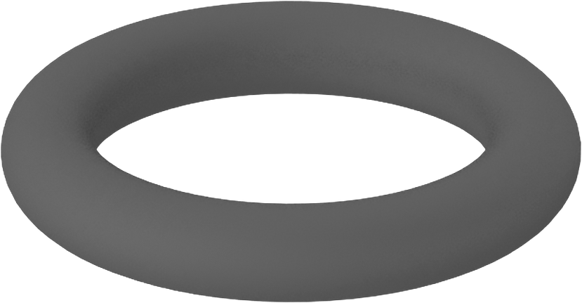 Metal Dedektörü Sınıfı Floroelastomer O-Ring, Kimyasal Dayanıklı, 3/32 Kesirli Genişlik, Dash No. 111