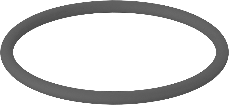 Metal Dedektörü Sınıfı Floroelastomer O-Ring, Kimyasal Dayanıklı, 3/32 Kesirli Genişlik, Dash No. 131
