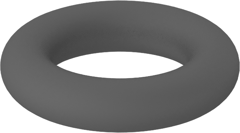 Metal Dedektörü Sınıfı Floroelastomer O-Ring, Kimyasal Dayanıklı, 1/8 Kesirli Genişlik, Dash No. 204