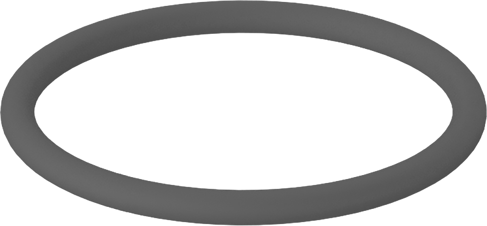 Metal Dedektörü Sınıfı Floroelastomer O-Ring, Kimyasal Dayanıklı, 1/8 Kesirli Genişlik, Dash Numarası 224