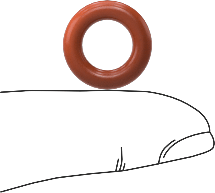 Metal ve X-Ray ile Algılanabilir Silikon O-Ringler, Yüksek Sıcaklık, 1/8 Kesirli Genişlik, Dash No. 204