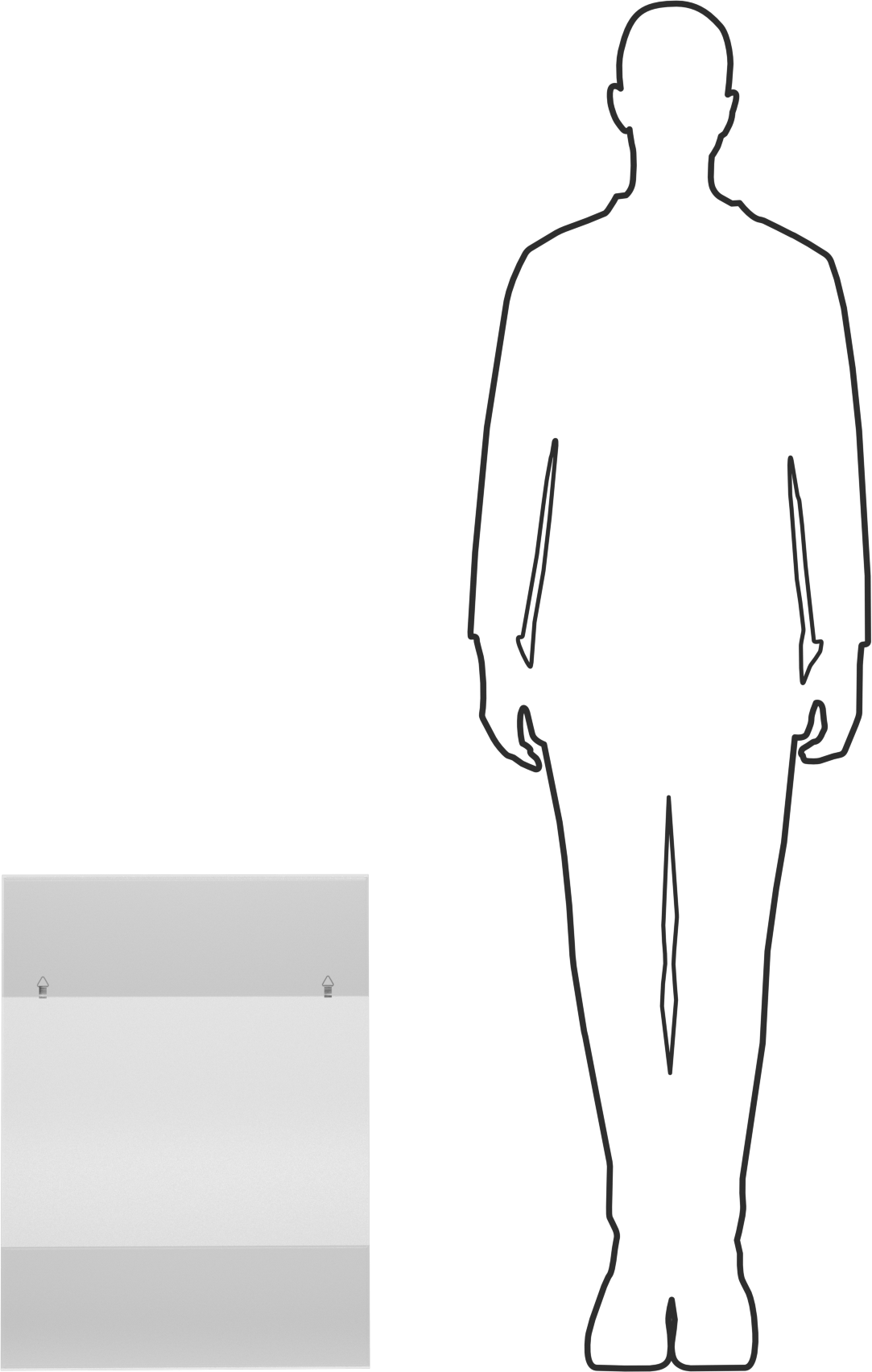 Montaj Kancalı Tabela Tutucular, 24“ yükseklik x 18” genişlik maksimum tabela için