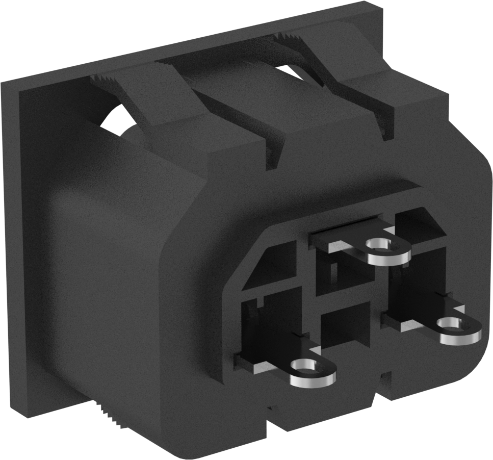IEC Connector, Çıtçıtlı Dişi, C13, 0,031“-0,079” Panel Kalınlığı