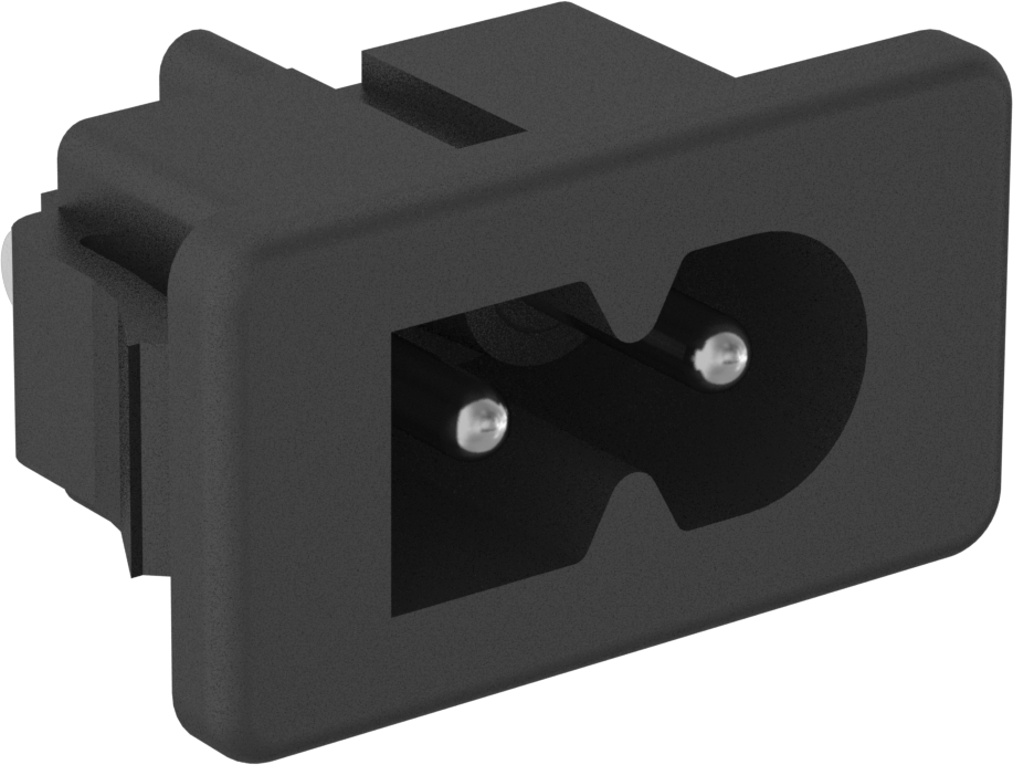 IEC Connector, Çıtçıtlı Erkek, C8 Polarize, VDE Sertifikalı