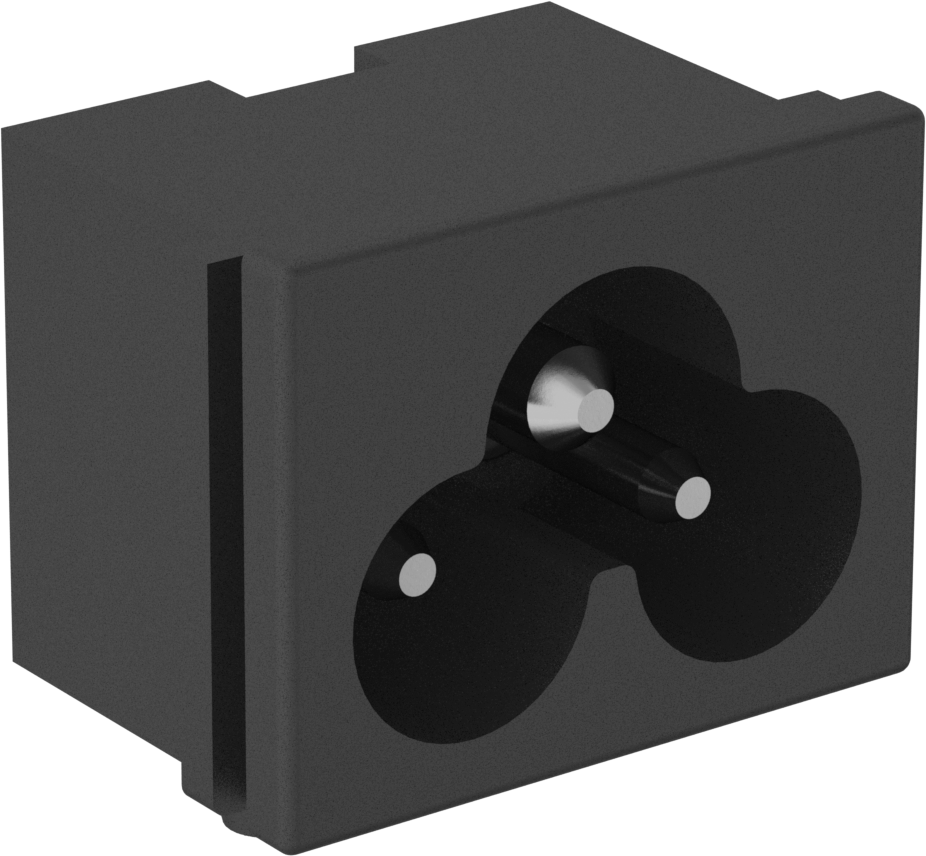 Snap-In IEC C6 Receptacle