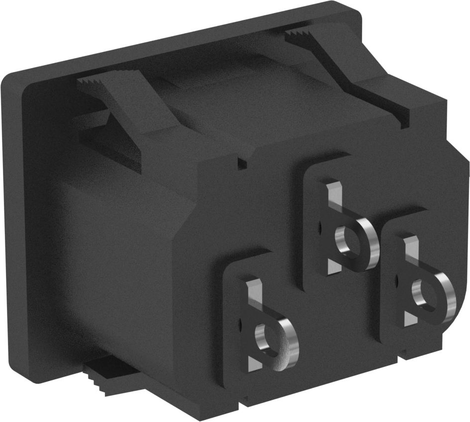 IEC Connector, Çıtçıtlı Erkek, C14, 15A UL, VDE Sertifikalı