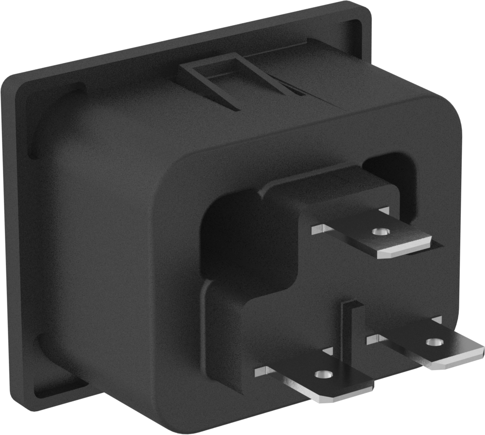 IEC Connector, Çıtçıtlı Dişi, Hızlı Ayrılabilir Terminal, C19, 0,06" Panel Kalınlığı için