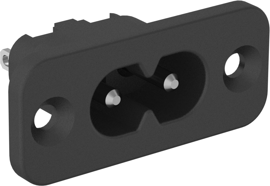 Screw-On IEC C8 Receptacle