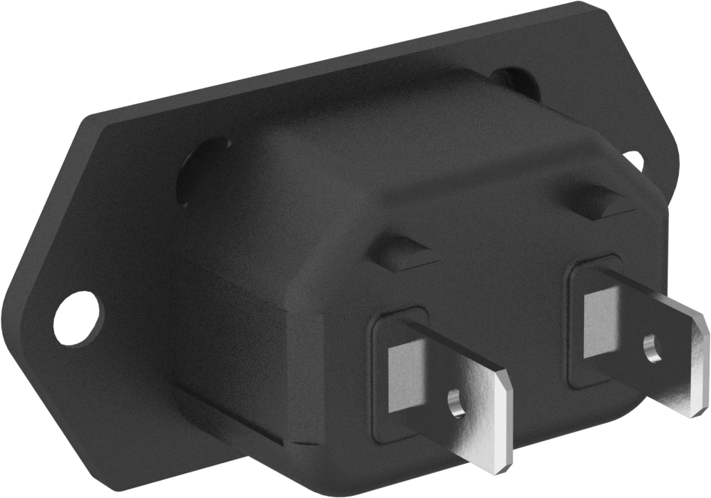 IEC Connector, Vidalı Erkek, Hızlı Ayrılabilir Terminal, C18, 15A UL