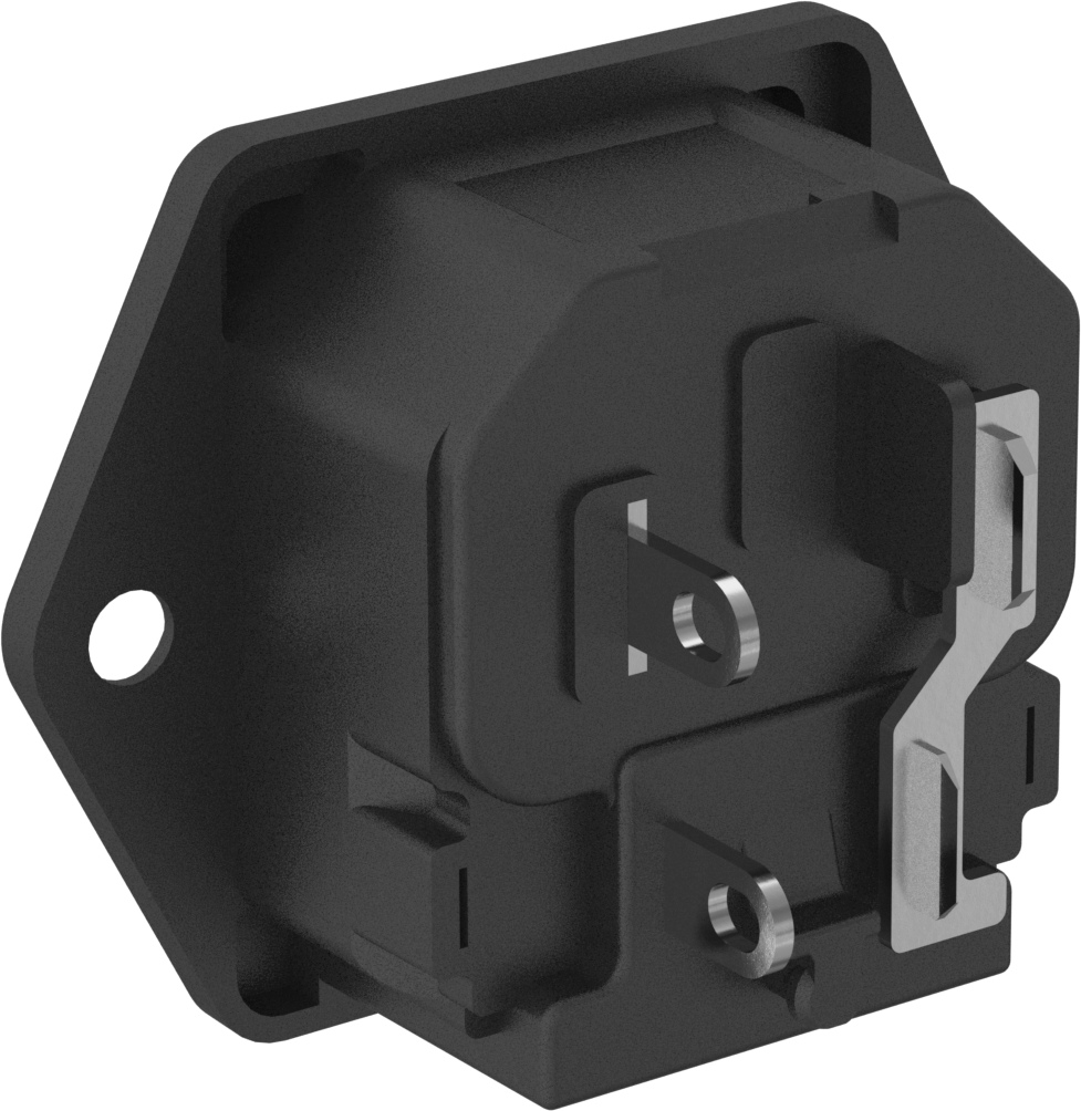 IEC Connector, Vidalı Erkek, Tırnaklı Terminal, C18, 10A UL
