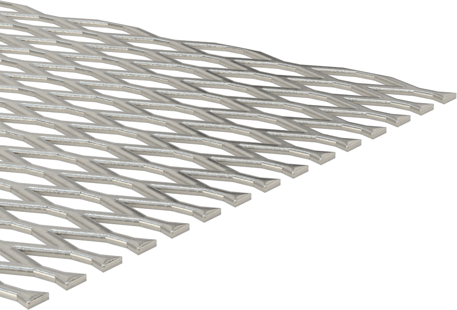 Genişletilmiş ve Düzleştirilmiş Metal Panel, 316 Paslanmaz Çelik, 48" x 96" x 0.051"