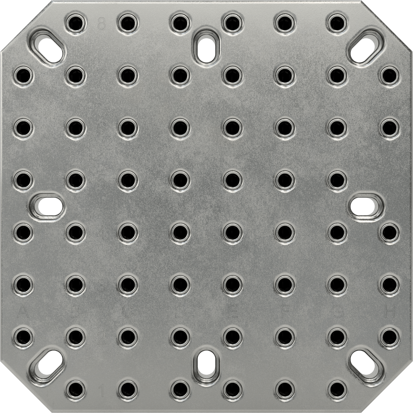 15-3/4“ Kare x 2” Kalınlık A36 Çelik Alt Plaka, Izgara Sabitleme Plakası için