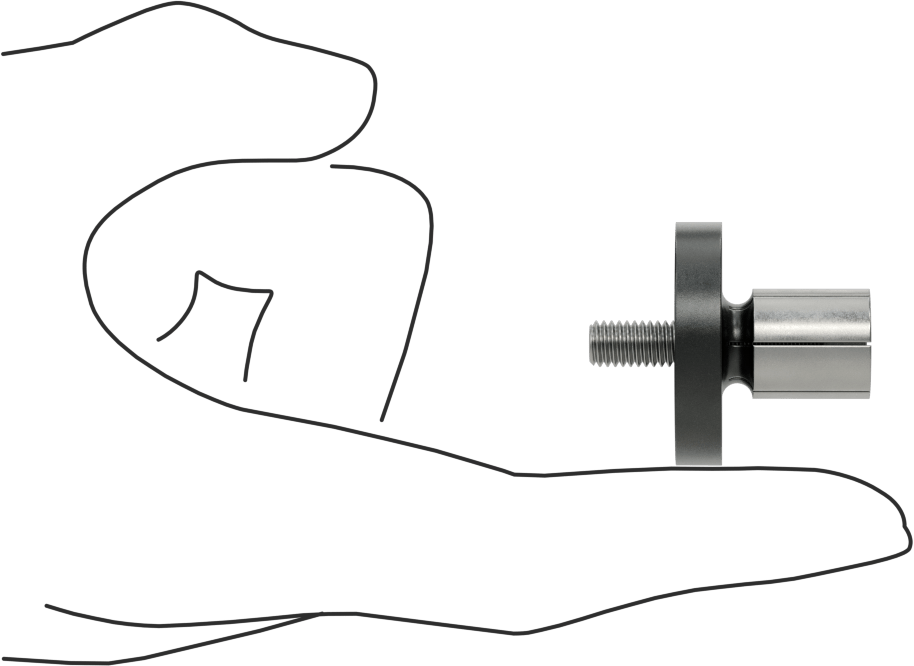 İç Çaplı Sabitleme Kelepçesi, 12,2 mm ila 14,2 mm İç Çap için, Üstten Çalıştırmalı
