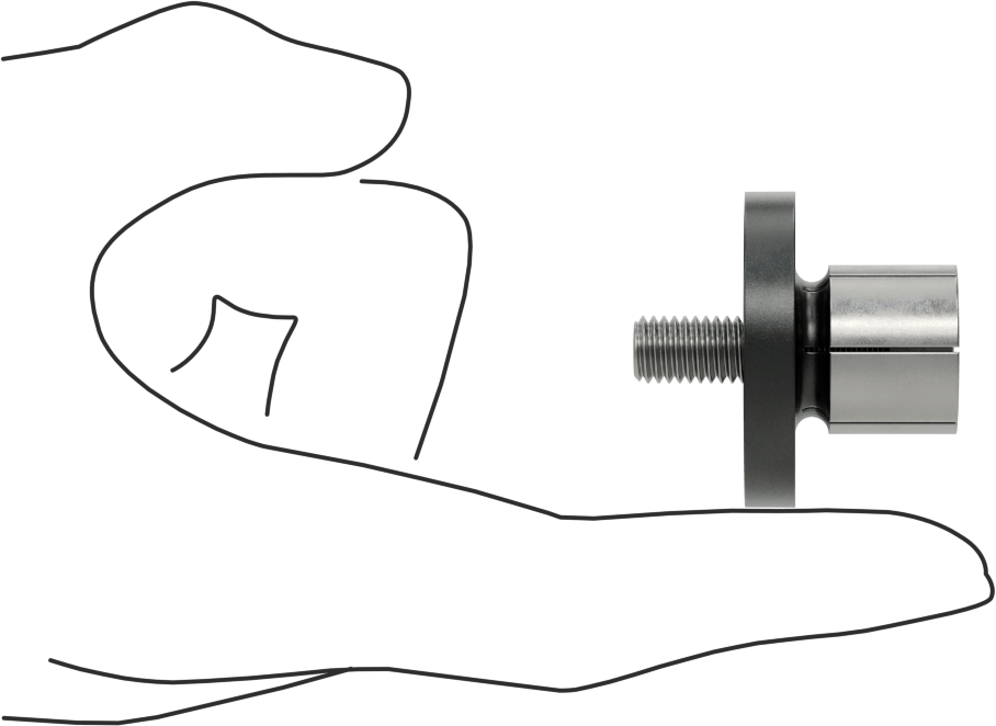 İç Çaplı Sabitleme Kelepçesi, 13,5 mm ila 20 mm İç Çap için, Üstten Çalıştırmalı