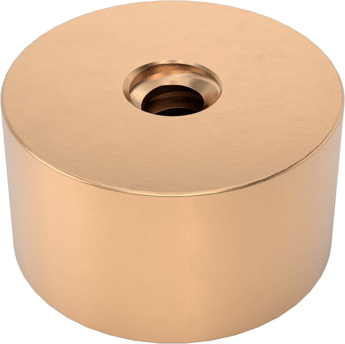 932 Yatak Bronzu Hassas Acme Yuvarlak Somun, Sağ El, 3/8"-8 Diş Boyutu